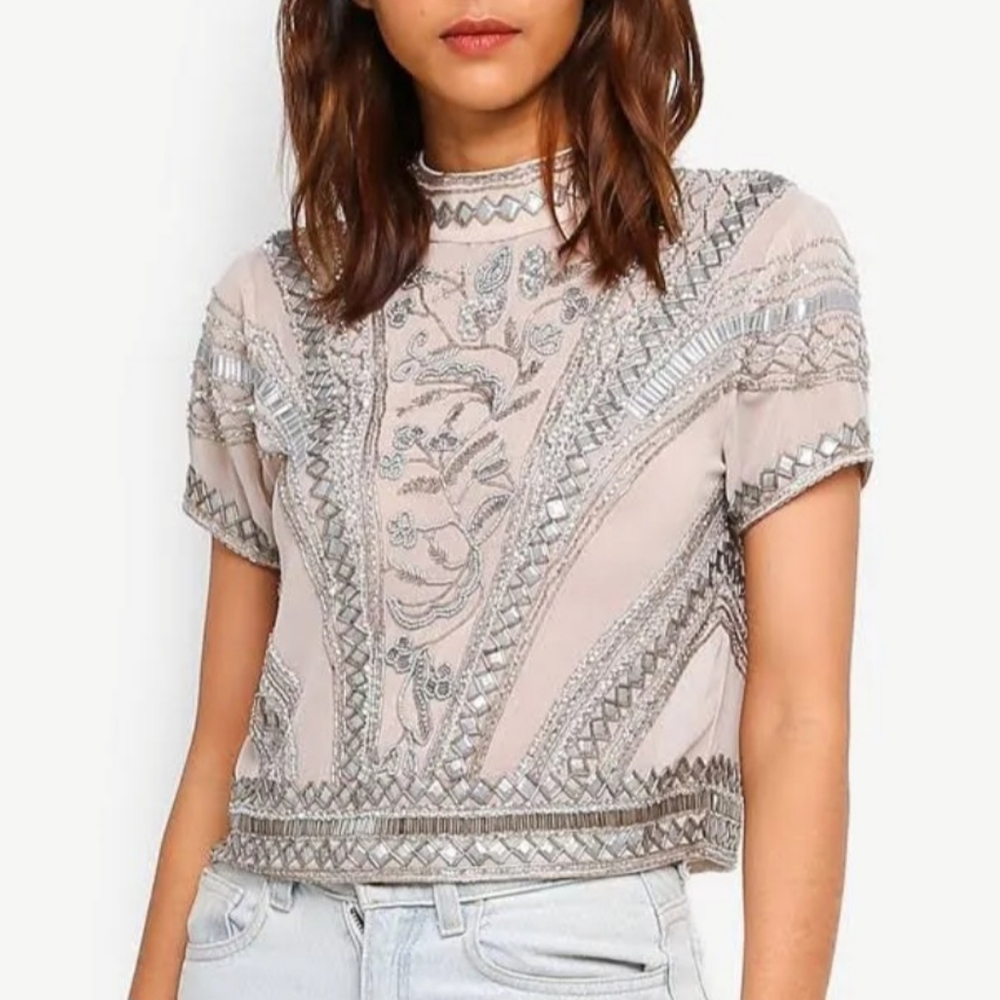 Miss Selfridge intricate beaded top NWT - Picture 15 of 17